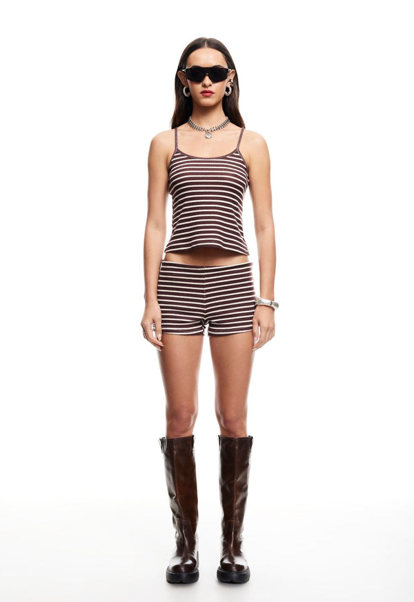 CARRIE CAMI - WINE STRIPE