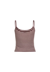 CARRIE CAMI - WINE STRIPE