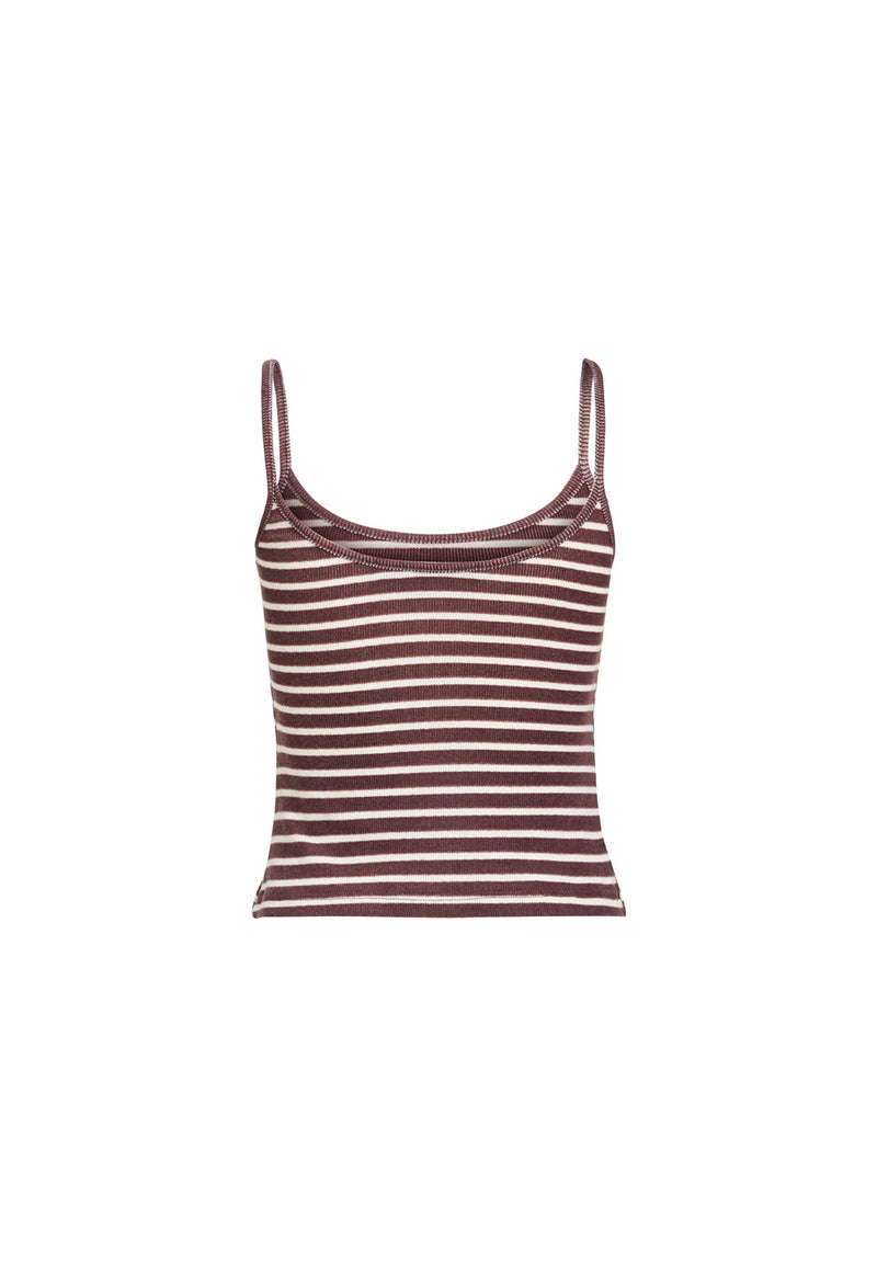 CARRIE CAMI - WINE STRIPE