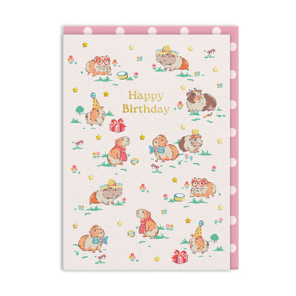 OOH DEER Guinea Pig Party Greeting Card