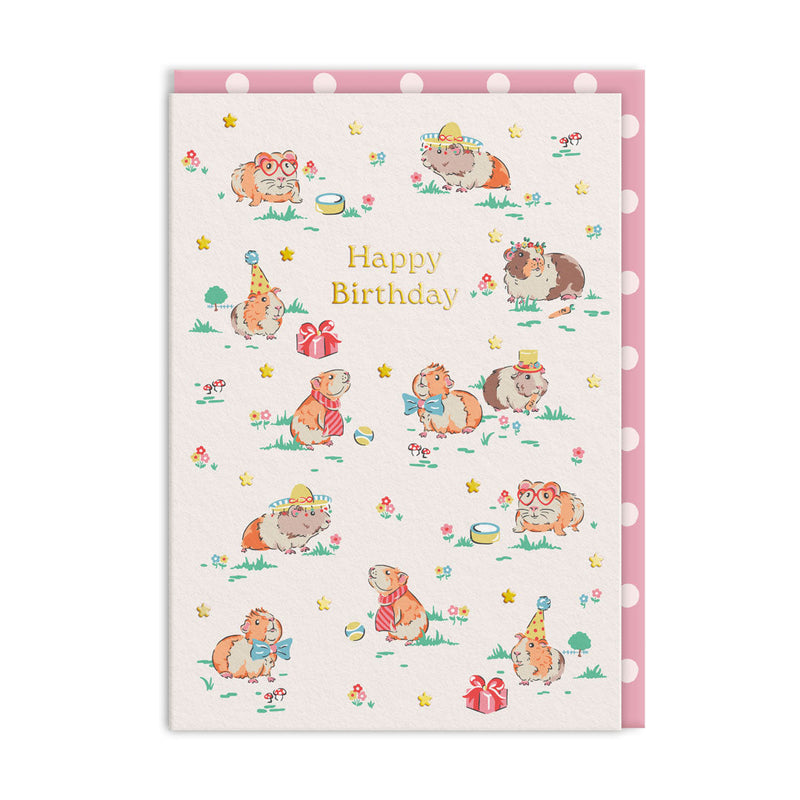 OOH DEER Guinea Pig Party Greeting Card
