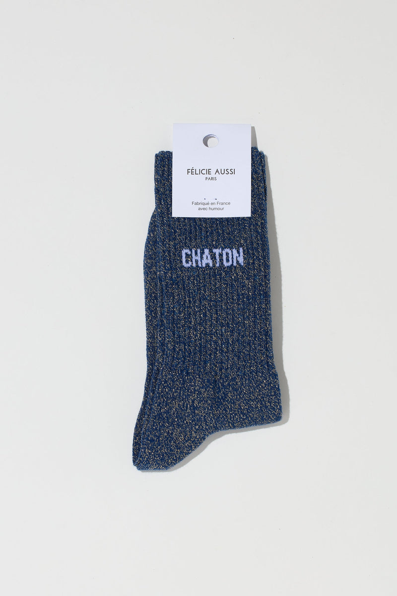 CHATON SOCKS - MARINE GLITTER