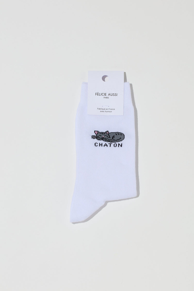 CHATON SOCKS - WHITE