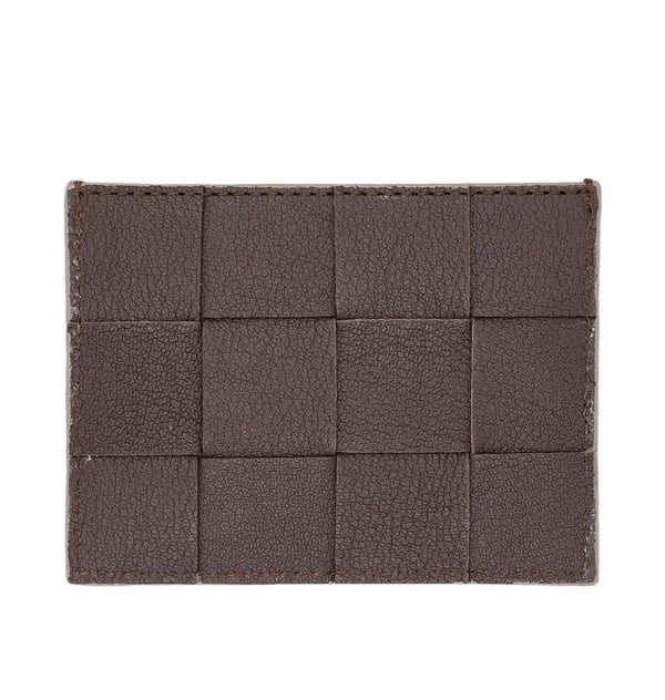 CHECK CARD HOLDER - Dark Brown