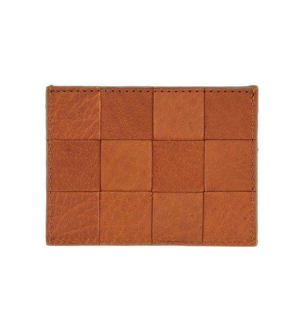 CHECK CARD HOLDER - Tan