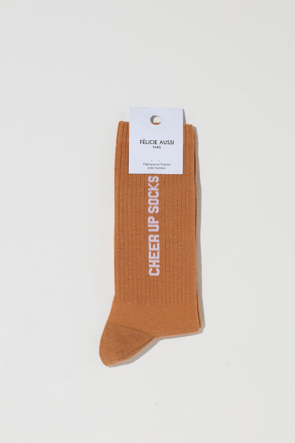 CHEER UP SOCKS - CARAMEL