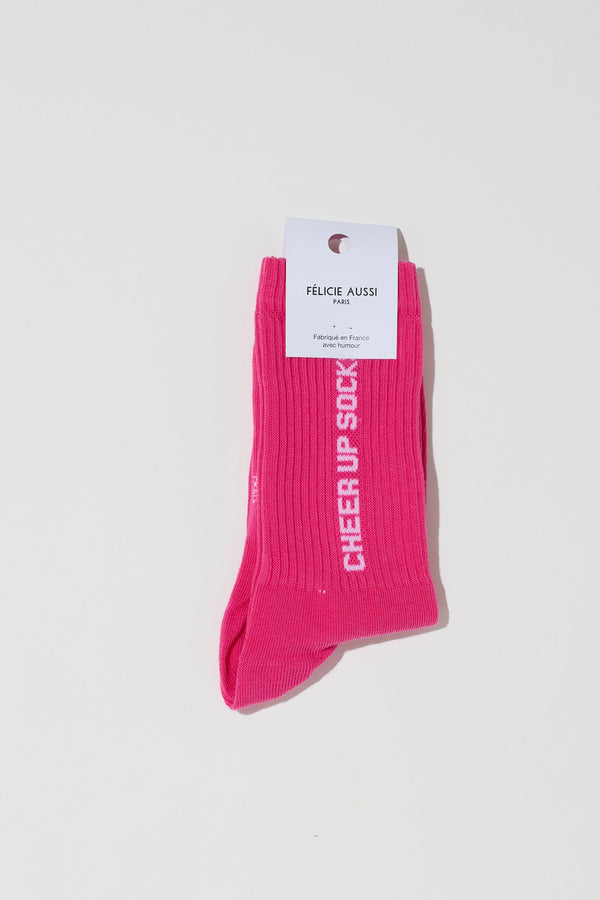 CHEER UP SOCKS - ROSE FUSHIA  