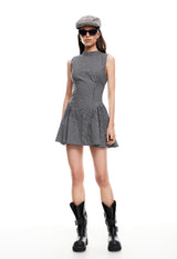 CHELSEA MINI DRESS - NOIR CHECK