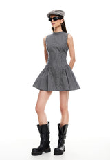 CHELSEA MINI DRESS - NOIR CHECK