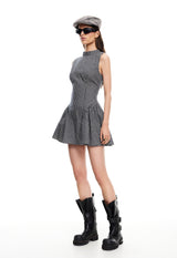 CHELSEA MINI DRESS - NOIR CHECK