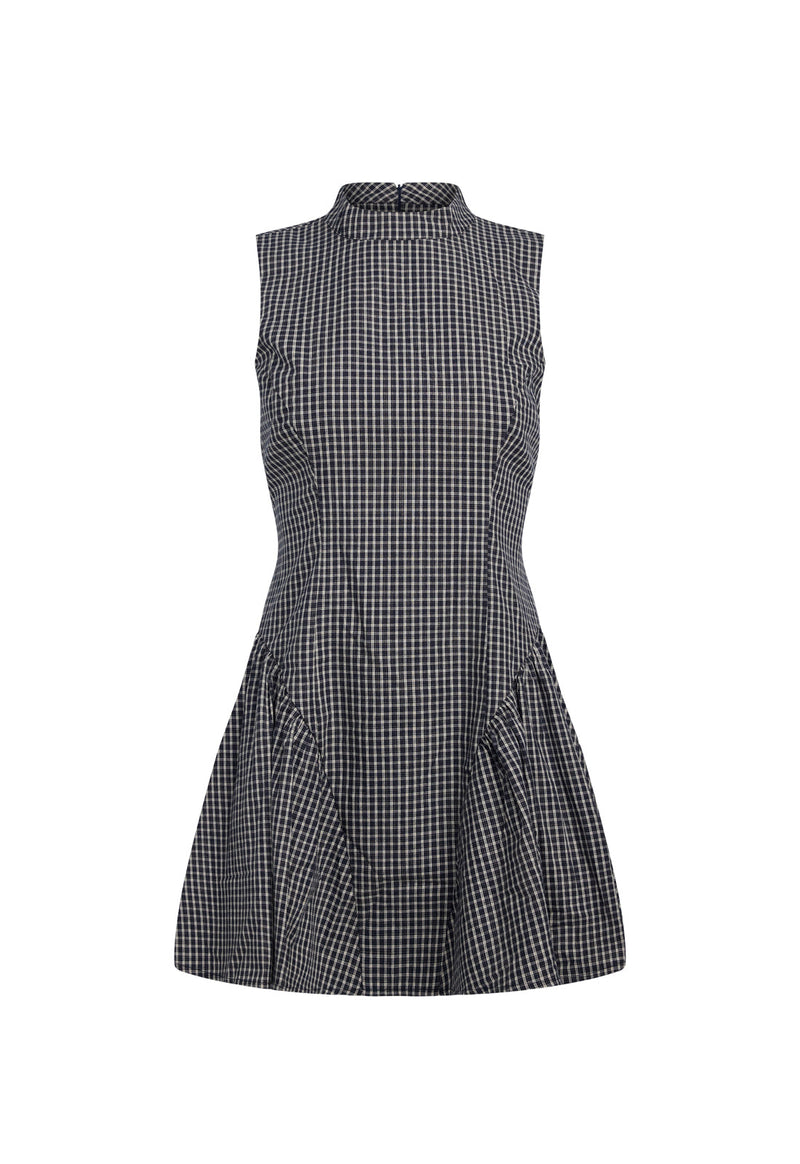 CHELSEA MINI DRESS - NOIR CHECK