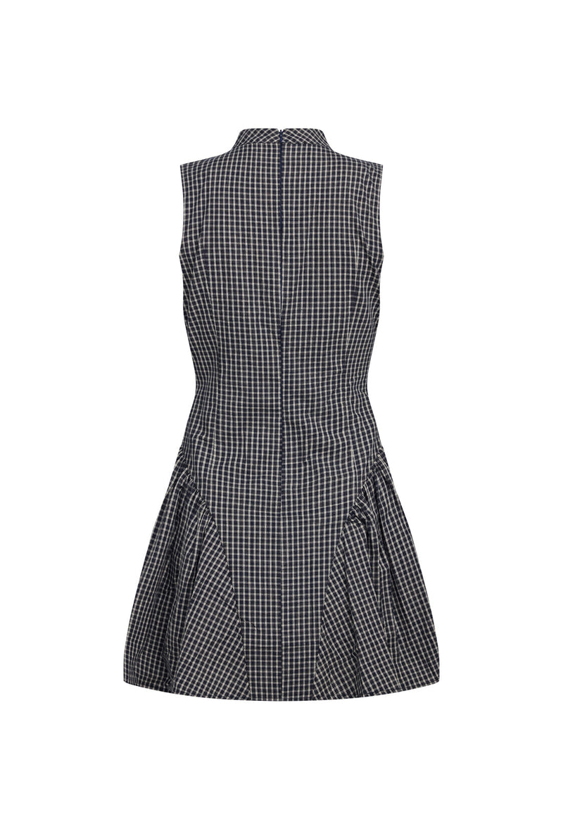 CHELSEA MINI DRESS - NOIR CHECK