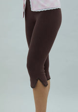 CLASSIC CAPRI PANTS - COFFEE