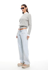 COASTAL CABLE KNIT - CLOUD