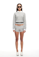 COASTAL CABLE KNIT - CLOUD