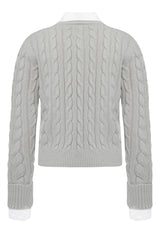 COASTAL CABLE KNIT - CLOUD