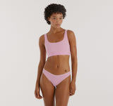 CORE RIB TANK BRALETTE  - PETAL PINK