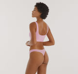 CORE RIB TANK BRALETTE  - PETAL PINK