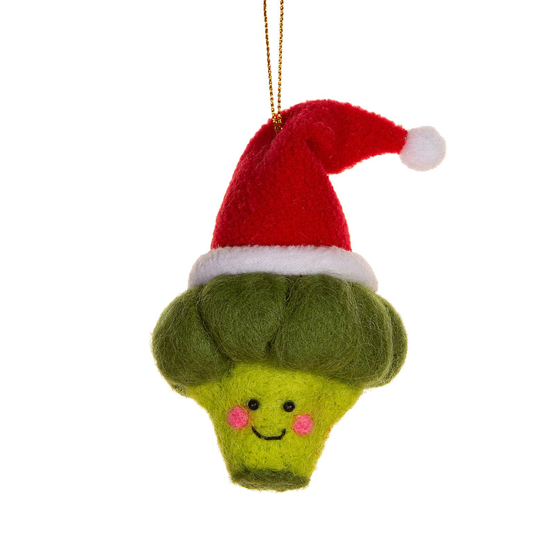 Sass and Belle Happy Broccoli Felt Hanging Decoration