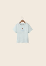 CROISSANT BABY TEE - SOFT BLUE