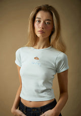 CROISSANT BABY TEE - SOFT BLUE