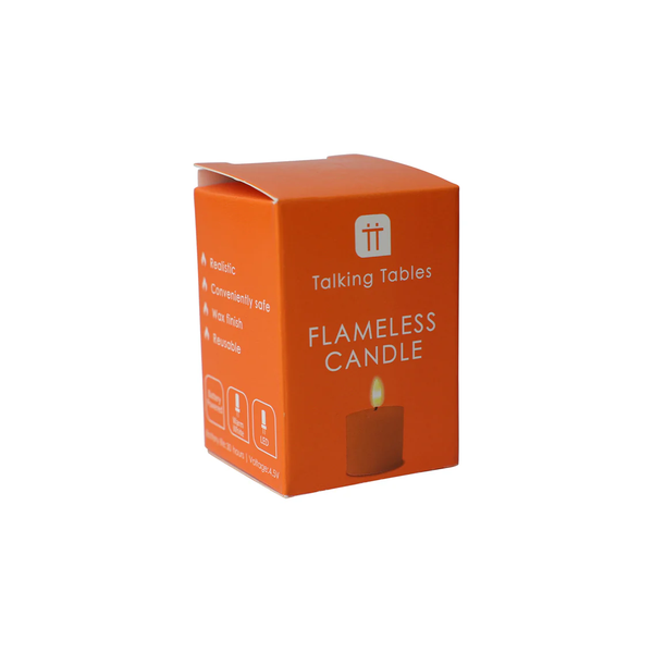 TALKING TABLES Orange Flameless LED Wax Tealight Candle