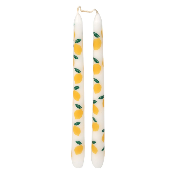TALKING TABLES Lemon Taper Dinner Candles Pack