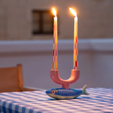 TALKING TABLES Fish Ceramic Candle Holder
