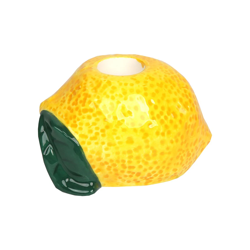 TALKING TABLES Lemon Ceramic Candle Holder