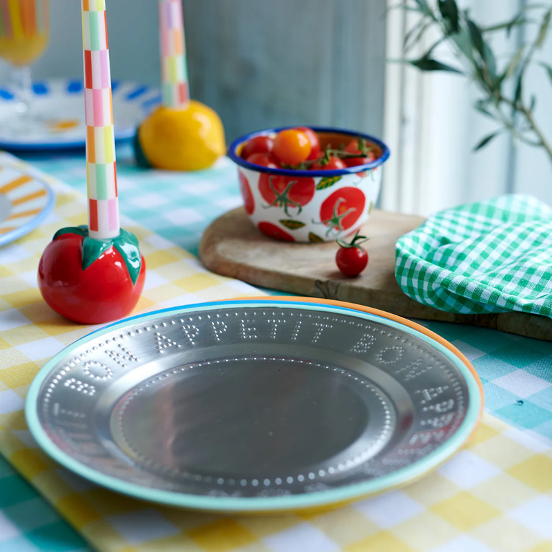 TALKING TABLES Tomato Ceramic Candle Holder