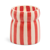 Cabana Red Striped Ceramic Candle - Hibiscus Bay