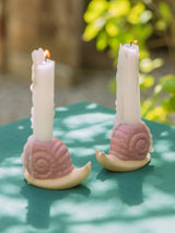 Candle Holder M Woodland Snail Pink