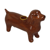 Candle Stick Dachshund Dolomite Brown 19.8x7x13.7
