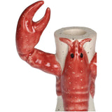 Candle Stick Lobster Stoneware Red 12.2x10.7x17.8