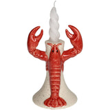 Candle Stick Lobster Stoneware Red 12.2x10.7x17.8
