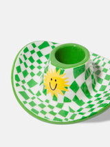 Candle holder M Rodeo Cowboy Hat Green
