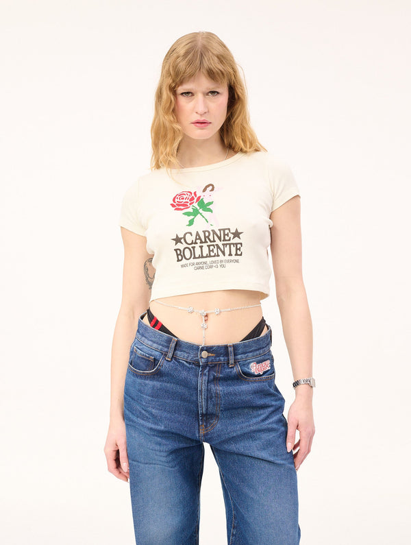 Carne Loves You T-shirt : Off-White