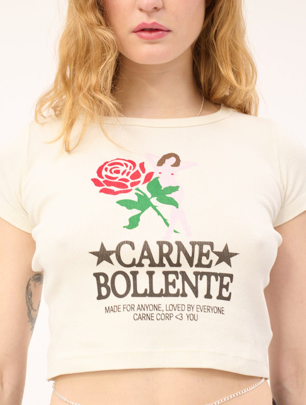 Carne Loves You T-shirt : Off-White