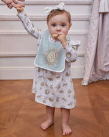 Carré & Satin Bib Set - Zodiac Blue 