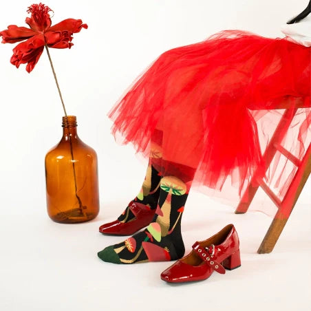 Chaussette Champignons Faux Noir