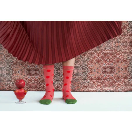 Chaussette Pois Rouge Fan?