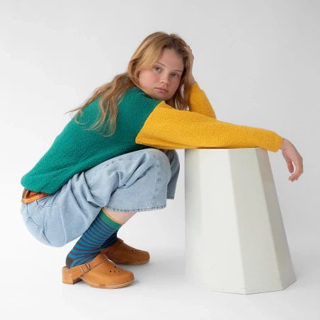 Chaussette Rayures Terre d'Ombre