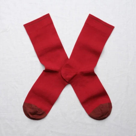 Chaussette Uni Rouge