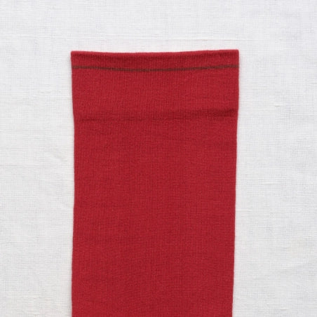 Chaussette Uni Rouge
