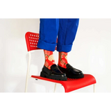 Chaussette Visages rouge