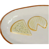 Cheese Plate Stoneware Multi 27.8x16.2x2.6cm