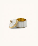 Chelsey Pearly Circus Box White Brass