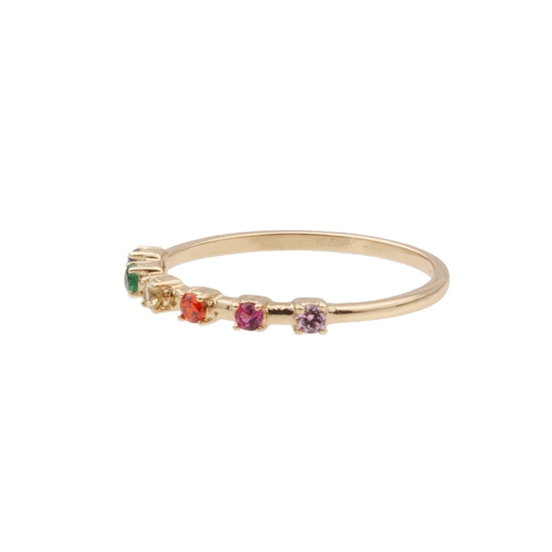 Ch?rie Goldplated Ring Dots Multi