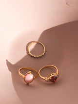 Cherie Goldplated Ring Oval Marble Light
Pink