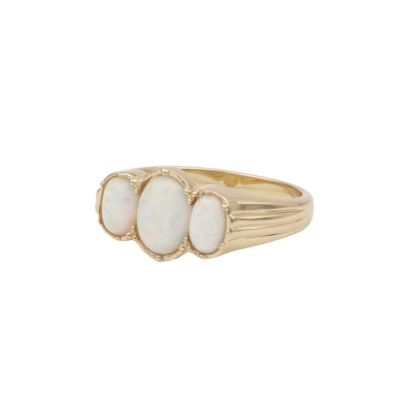 Ch?rie Goldplated Ring Oval White